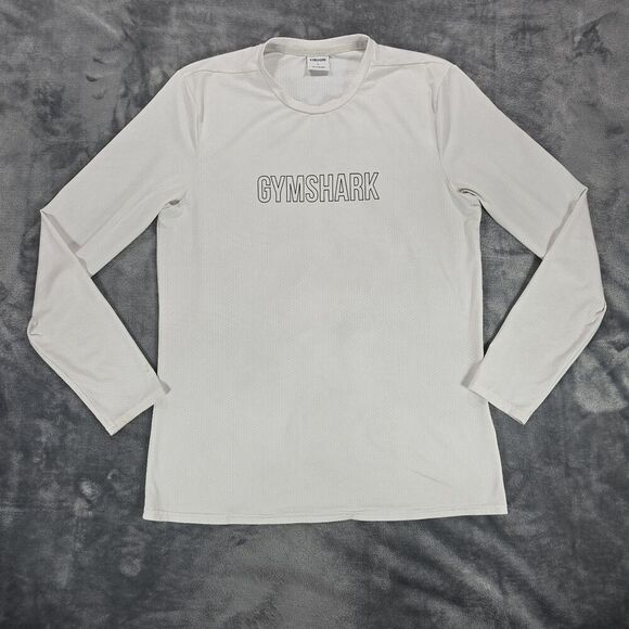 Gymshark Other - Gymshark Baselayer Shirt Men L White Breathable Athletic Performance Long Sleeve